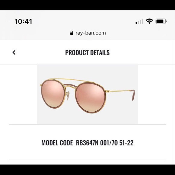 sold ❌ RAY-BAN double bridge mirror sunglasses - Picture 6 of 6